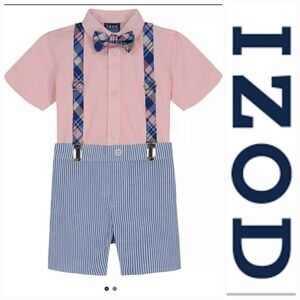 NWT Izod Blue & Pink 4 Piece Special Occasion Set ~24M